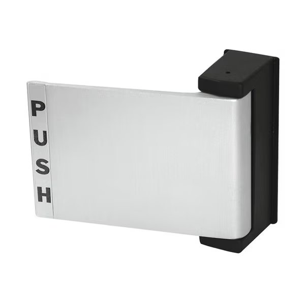 Flat Deadlatch Paddle, Push to Left, For 3-1/4 In. Thick Door, RHR or Exterior of LH, Stn Aluminum, Adams Rite, Mfr#: 4590-02-04-628